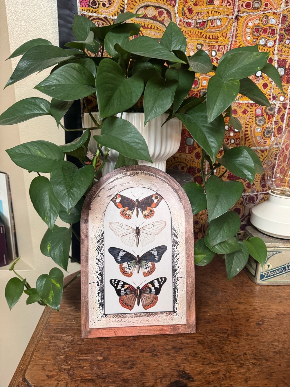 Wooden Canvas Art — Vintage Butterflies